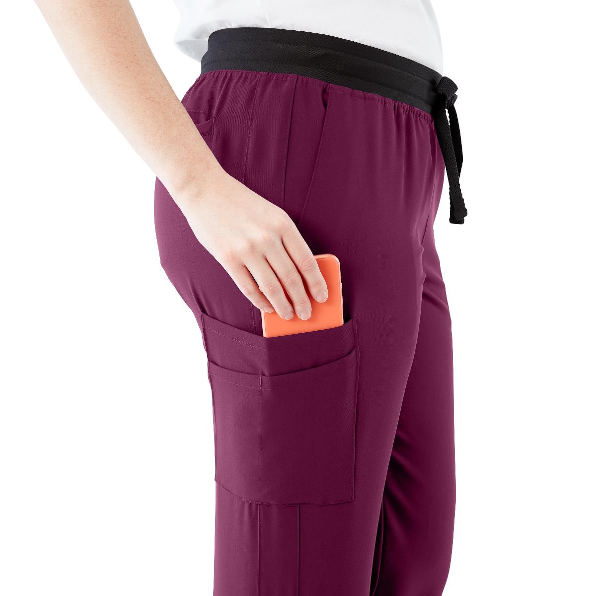 Varick AVE Women's Midrise 6-Pocket Scrub Pants - Tall Length (Style 4913)