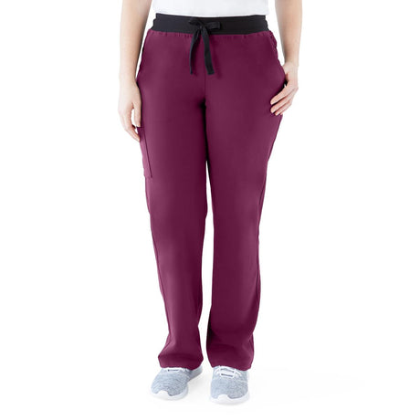 Varick AVE Women's Regular Length Scrub Pants Wine