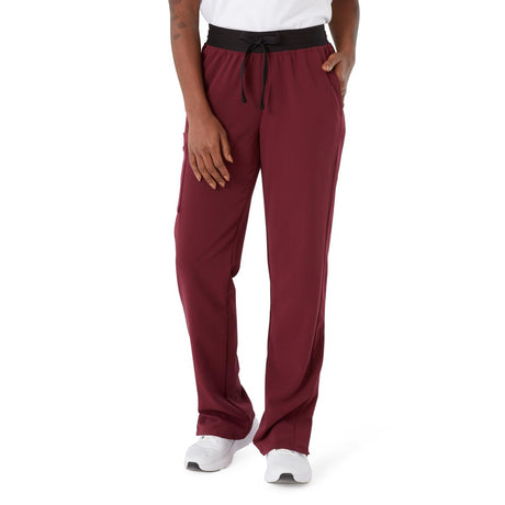 Varick AVE Women's Regular Length Scrub Pants Wine