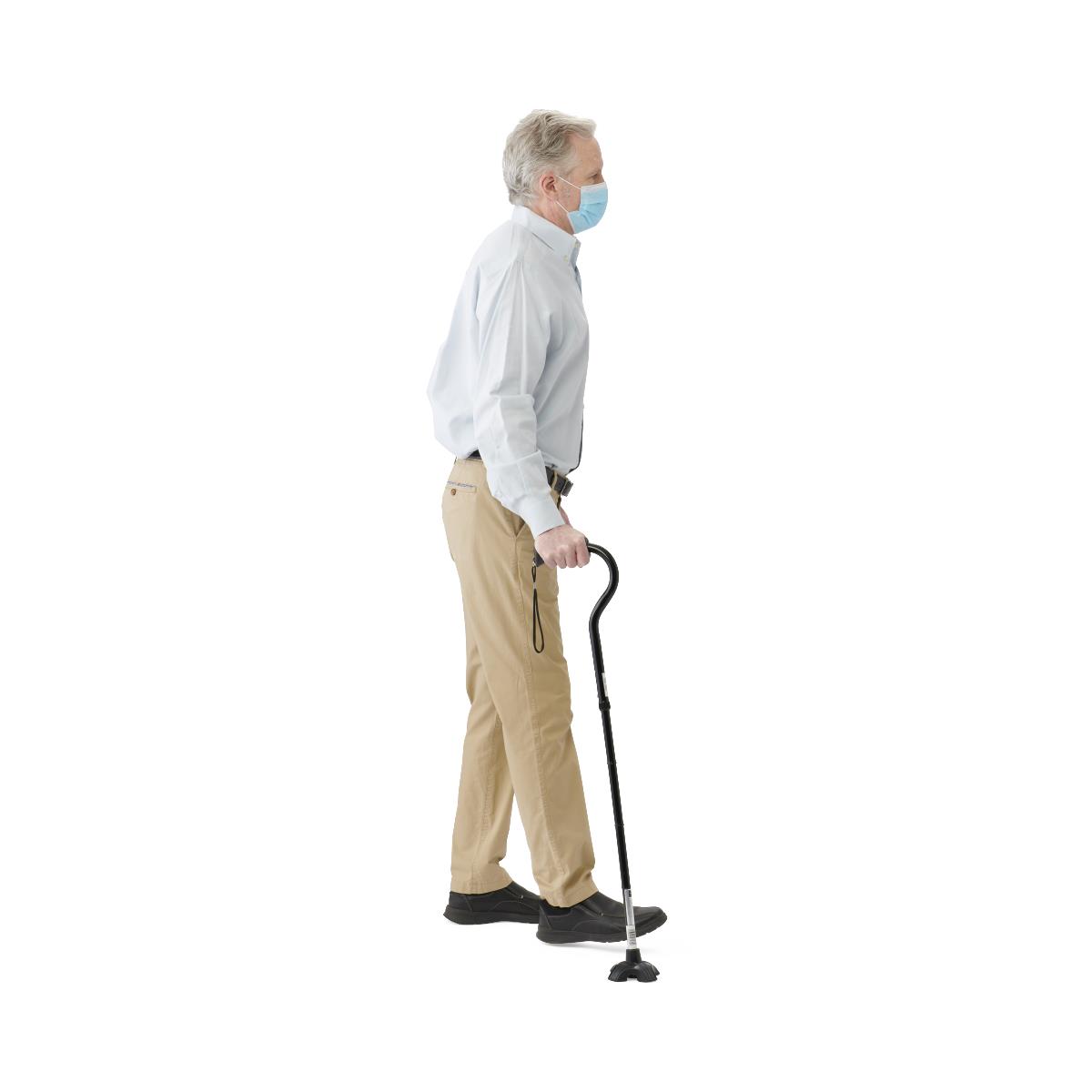 Medline Hybrid Cane, side profile demonstrating its lightweight and durable construction.