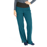 Ocean AVE Women's Wide Waistband Stretch Scrub Pants - Petite Length (Style 5560)