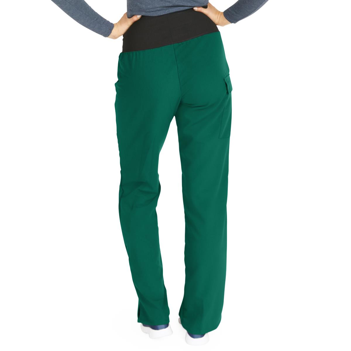 Ocean AVE Women's Wide Waistband Stretch Scrub Pants - Petite Length (Style 5560)