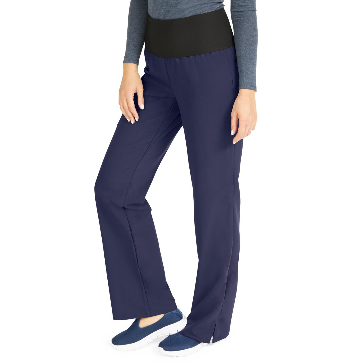 Ocean AVE Women's Wide Waistband Stretch Scrub Pants - Petite Length (Style 5560)