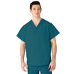 AngelStat Unisex Reversible  Scrub Tops with Angelica CC - Peacock (Style 610)
