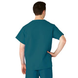 AngelStat Unisex Reversible  Scrub Tops with Angelica CC - Peacock (Style 610)