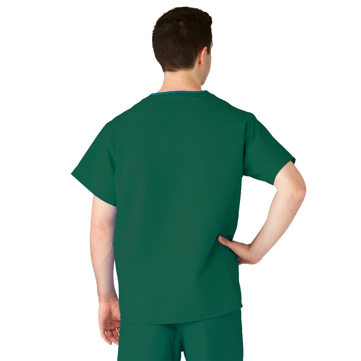 AngelStat Unisex Reversible  Scrub Tops with Angelica CC - Emerald (Style 610)