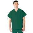 AngelStat Unisex Reversible  Scrub Tops with Angelica CC - Emerald (Style 610)