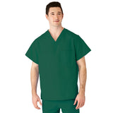 AngelStat Unisex Reversible  Scrub Tops with Angelica CC - Emerald (Style 610)