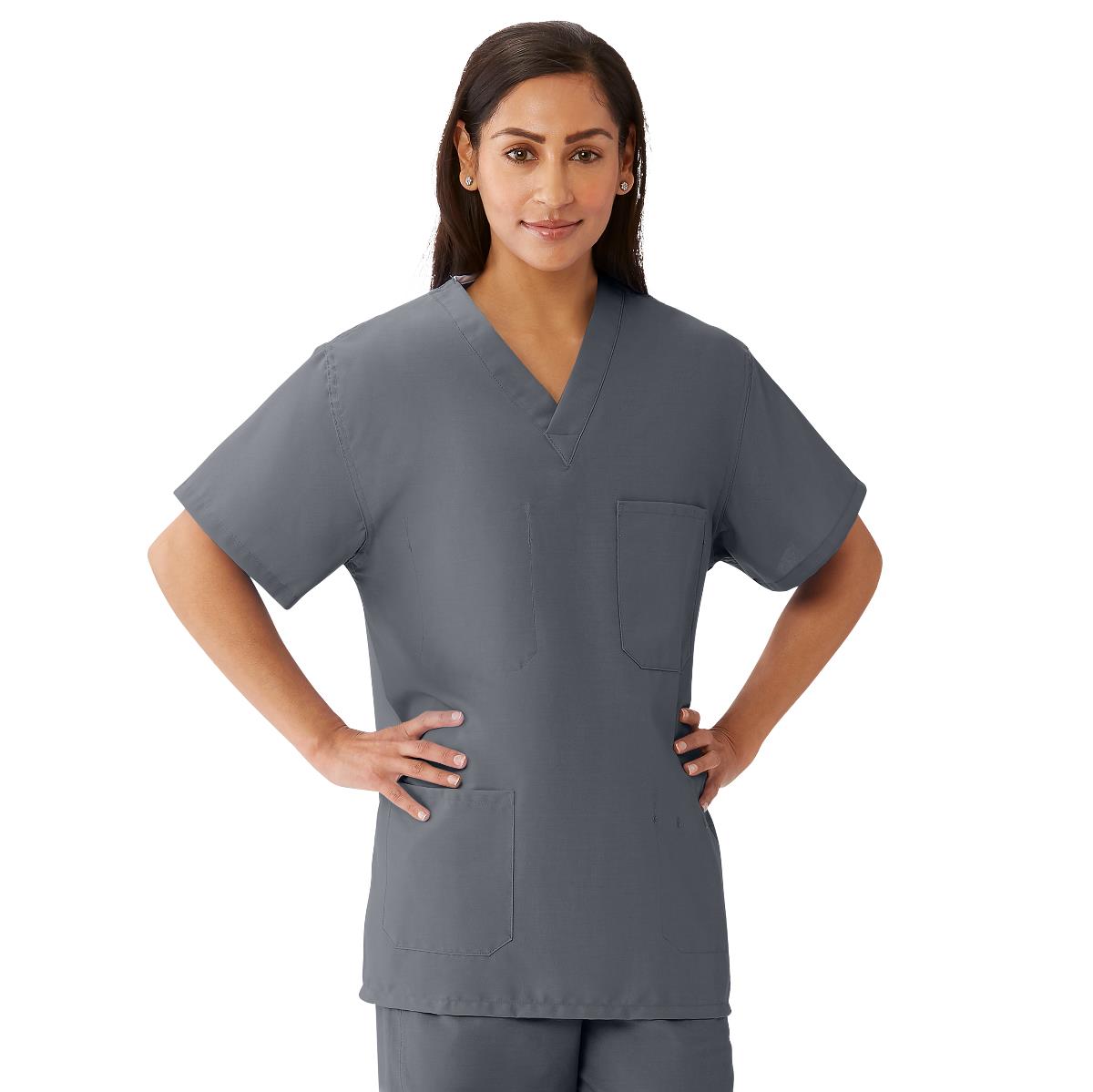 AngelStat Unisex Reversible Scrub Tops with Medline Color Coding (Style 630)
