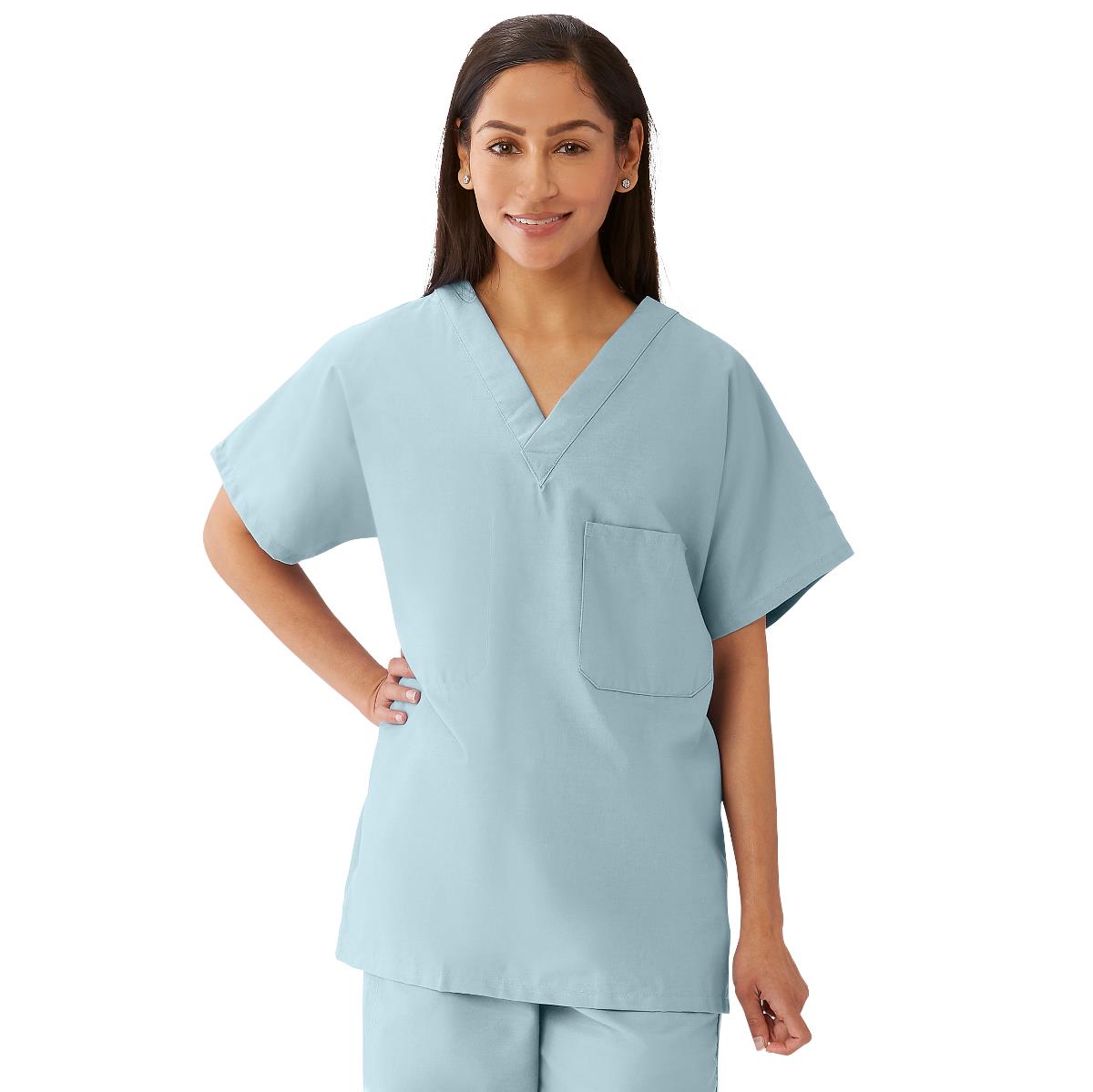 CottonCare Unisex 1-Pocket Scrub Tops for Hyperbaric Units (Style 658)