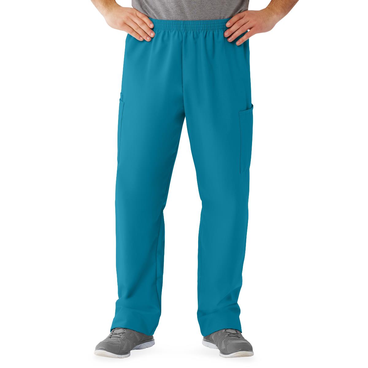 AngelStat Unisex Cargo Scrub Pants with Elastic Waist