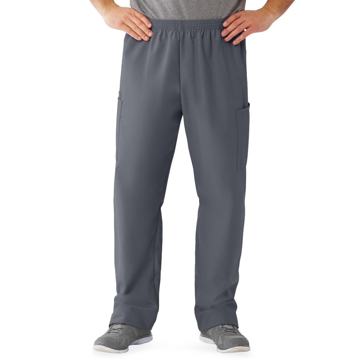 AngelStat Unisex Cargo Scrub Pants with Elastic Waist