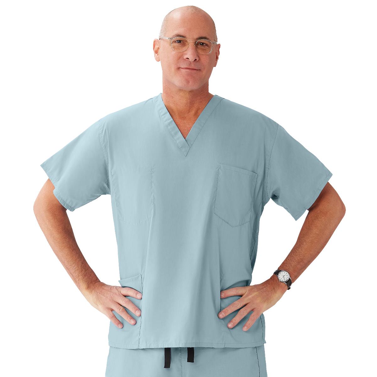 Encore Unisex Reversible V-Neck Scrub Top with 4 Pockets