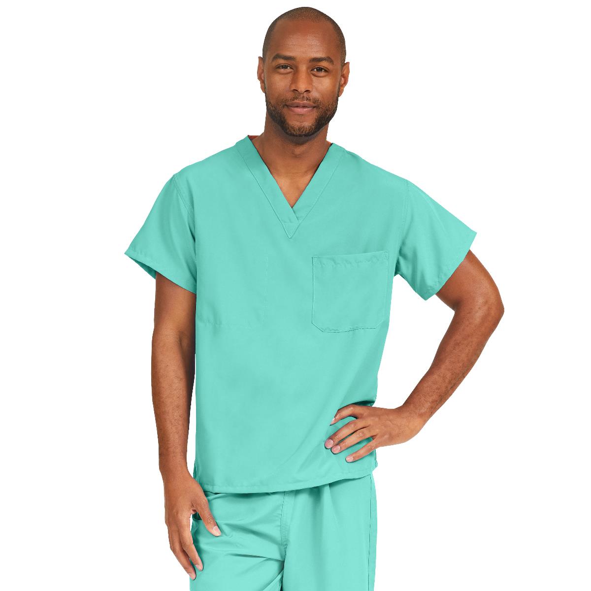 PerforMAX Unisex Reversible 1-Pocket Scrub Tops with Chest Pocket (Style 810)