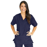 PerforMAX Women's V-Neck Tunic Scrub Top with 2 Pockets
