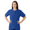 Medline Women's Snap-Front Jewel-Neckline Scrub Tops - BeHope