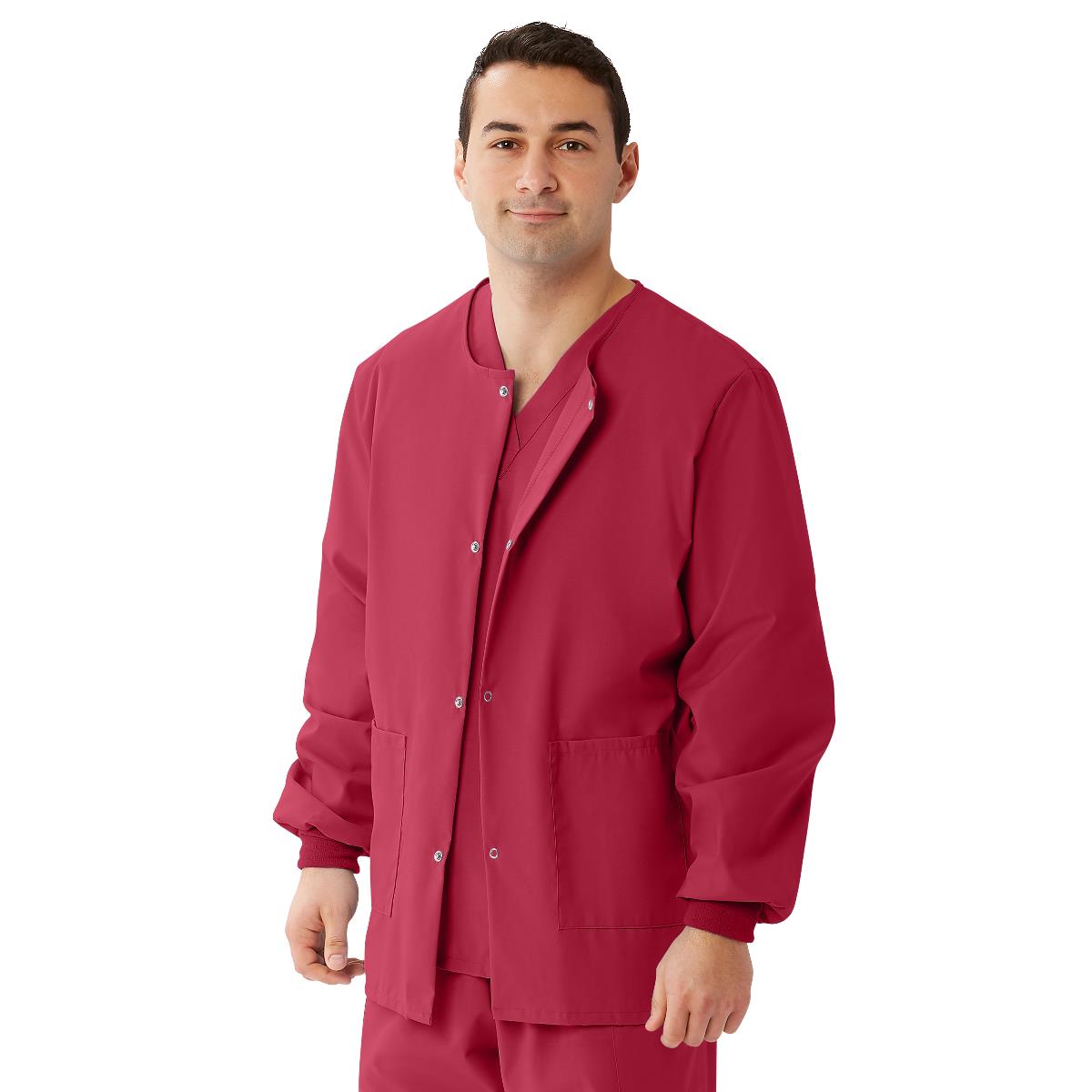 AngelStat Style 849 Unisex Snap-Front Warm-Up Scrub Jackets