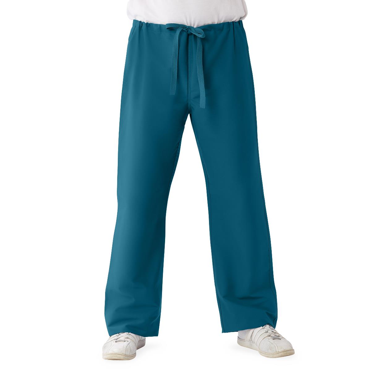 ComfortEase Unisex Reversible Scrub Pants - Blue (Style 900)