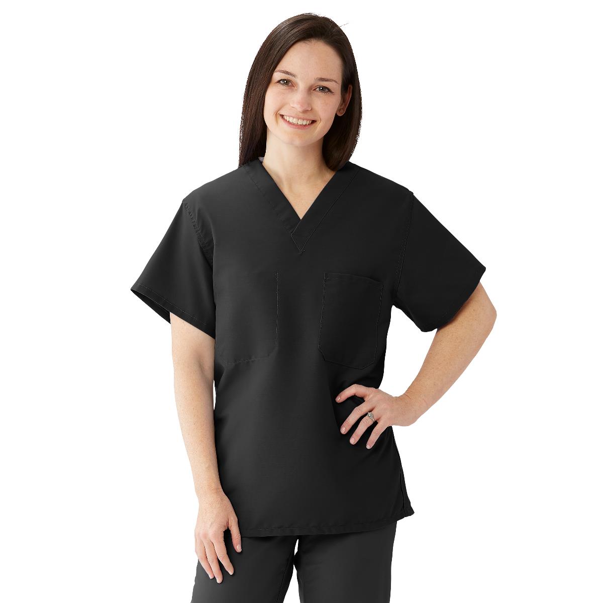 ComfortEase Unisex Reversible 1-Pocket Scrub Tops (Style 910)