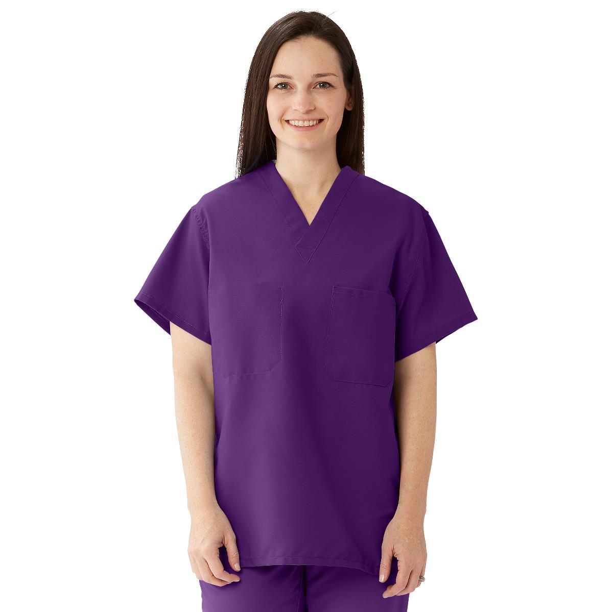 ComfortEase Unisex Reversible 1-Pocket Scrub Tops (Style 910)