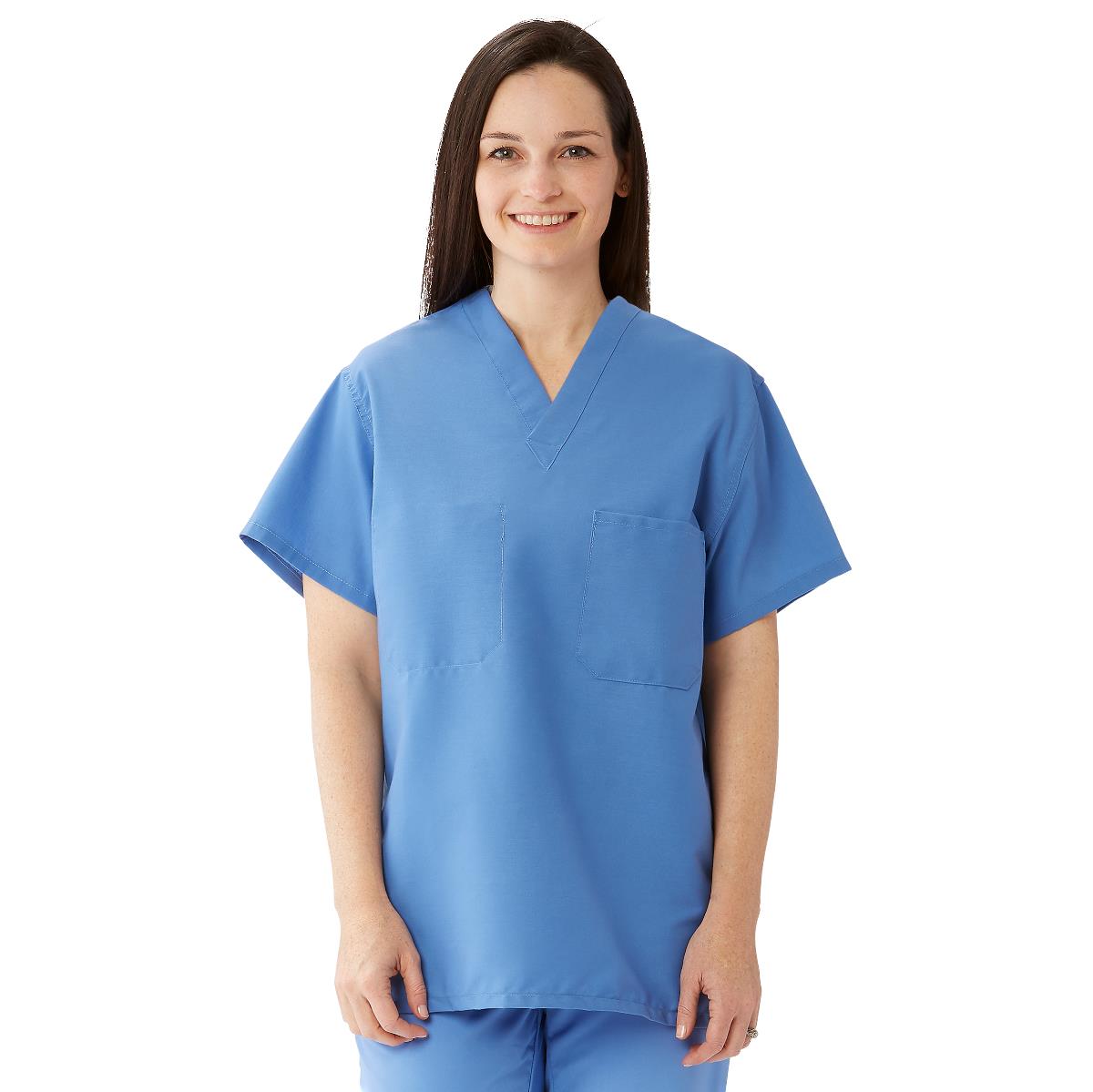 ComfortEase Unisex Reversible 1-Pocket Scrub Tops (Style 910)