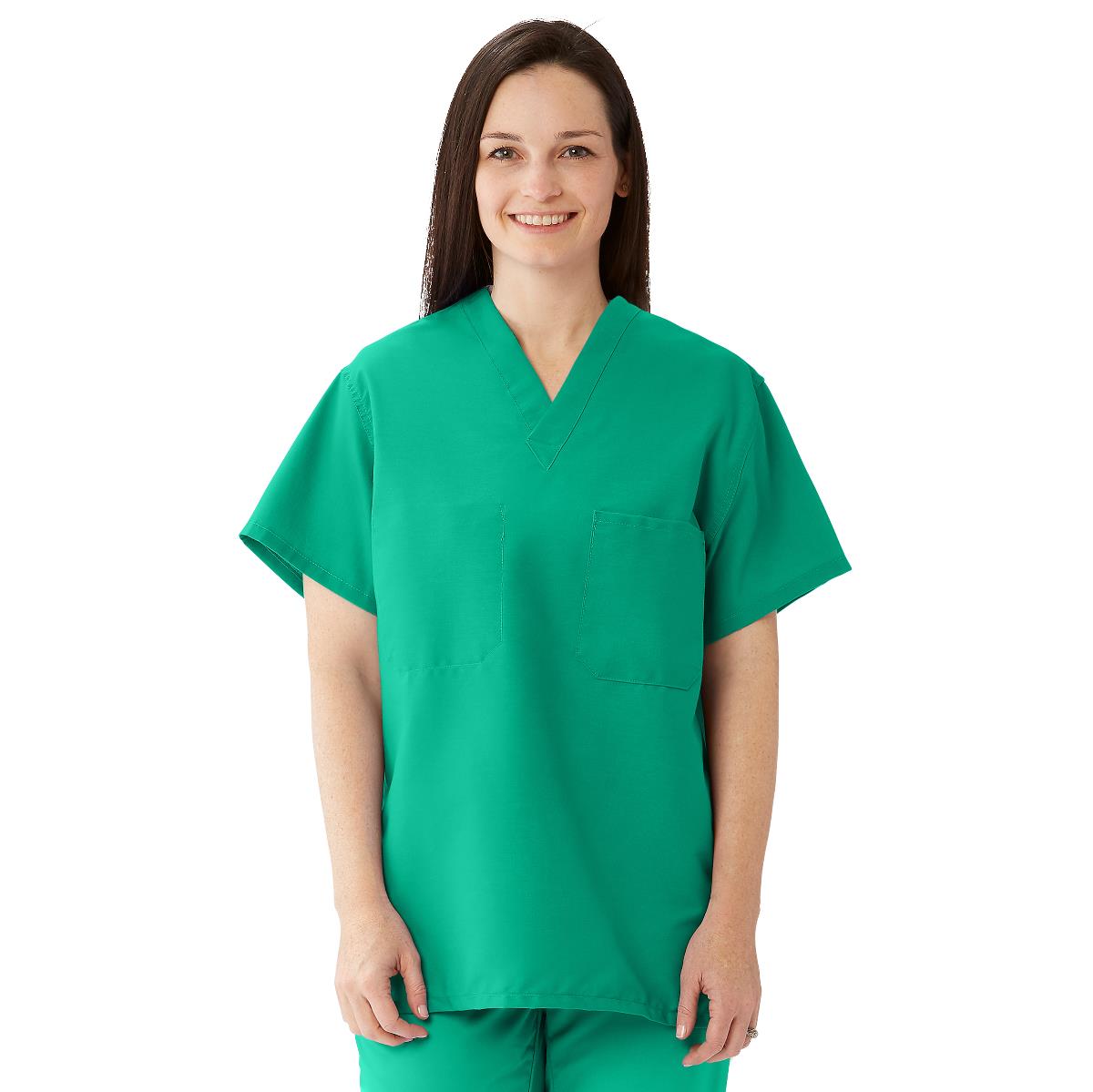 ComfortEase Unisex Reversible 1-Pocket Scrub Tops (Style 910)