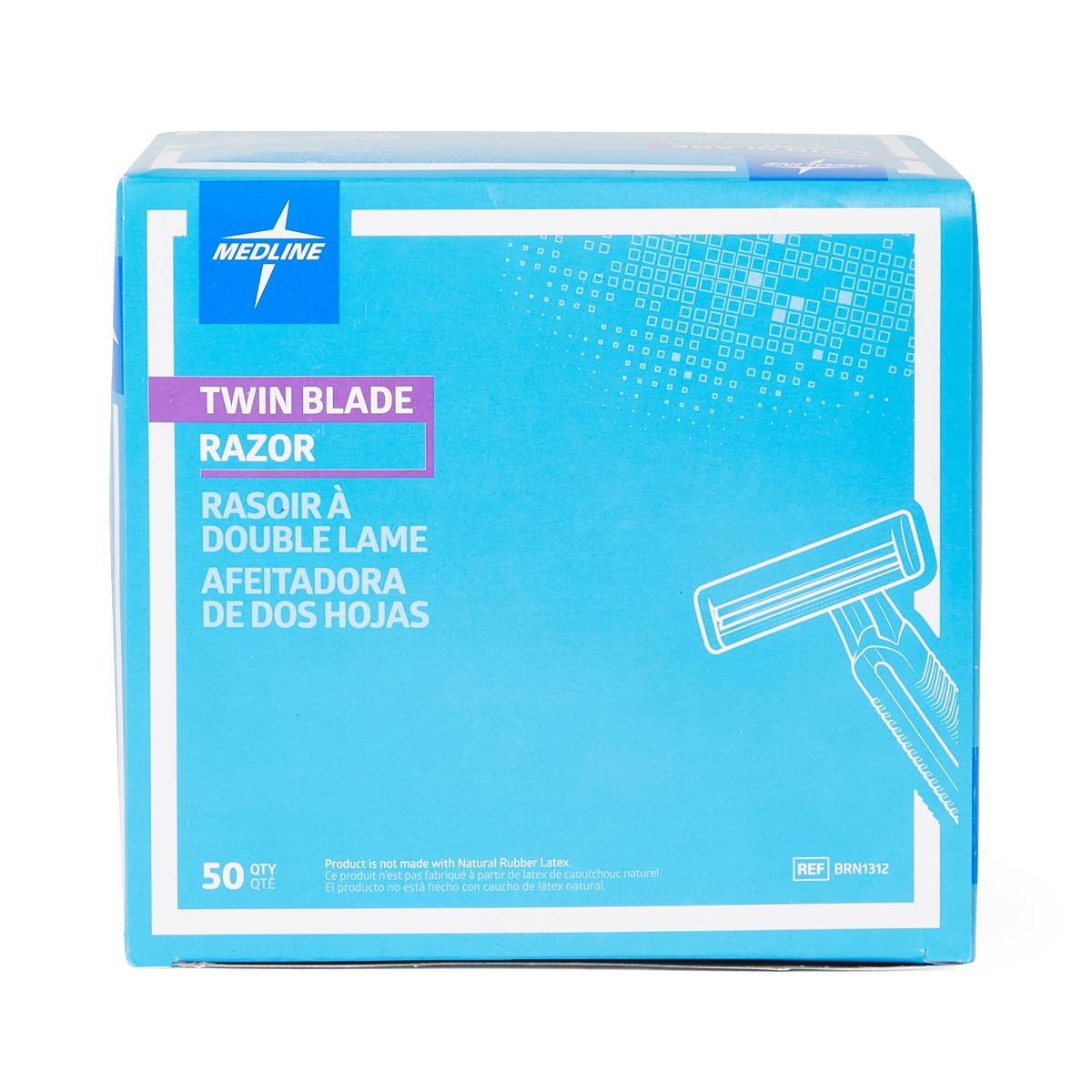 Medline Disposable Twin Blade Facial Razor