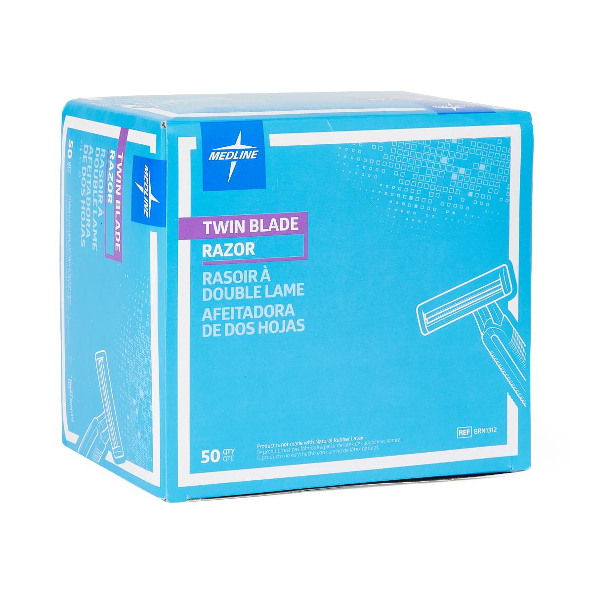 Medline Disposable Twin Blade Facial Razor