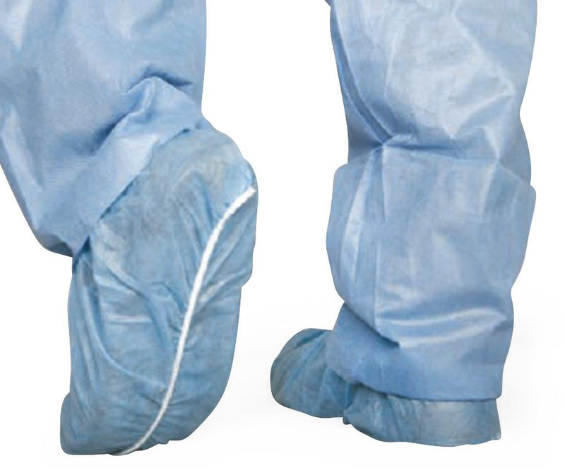 Medline Spunbonded Polypropylene Smooth Bottom Shoe Covers - BeHope