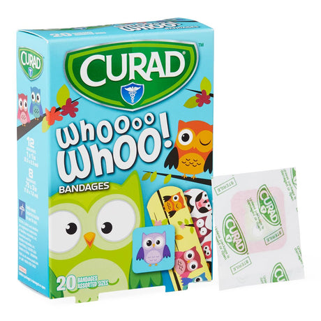 CURAD Owl Design Pediatric Adhesive Bandages