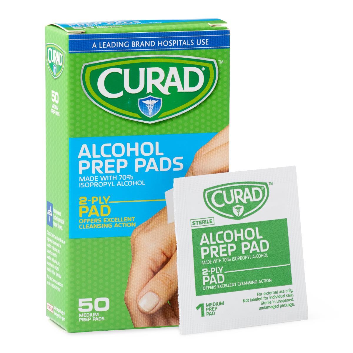 CURAD Medium 2-Ply Sterile Alcohol Prep Pads