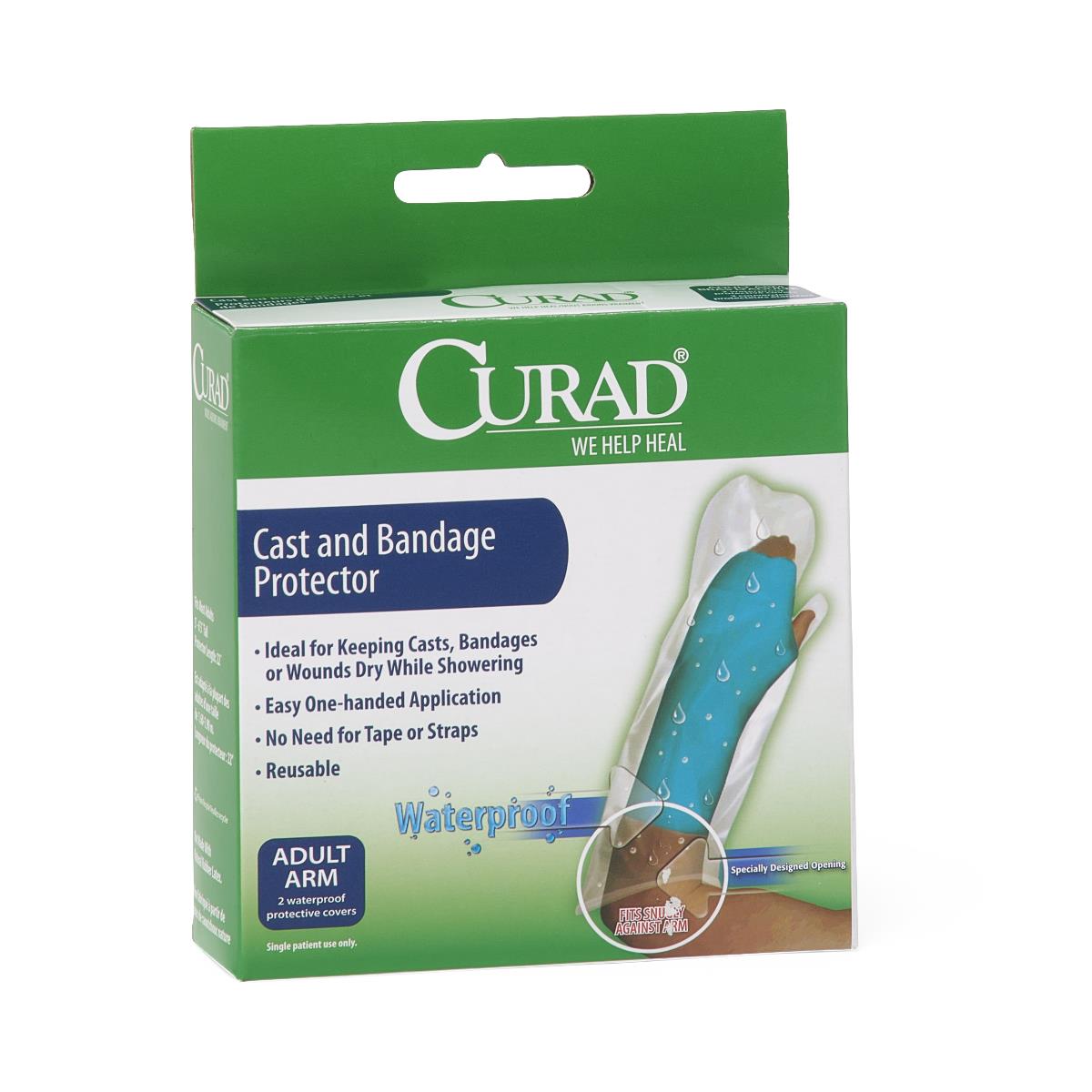 Curad Cast Protector, highlighting the non-latex material for sensitive skin