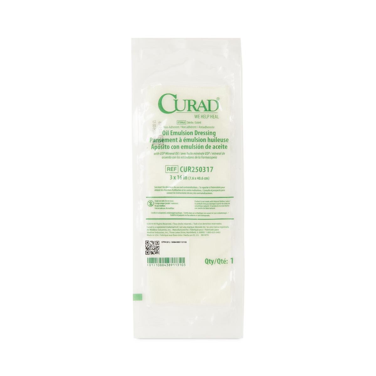 CURAD Nonadherent Sterile Oil Emulsion Dressings