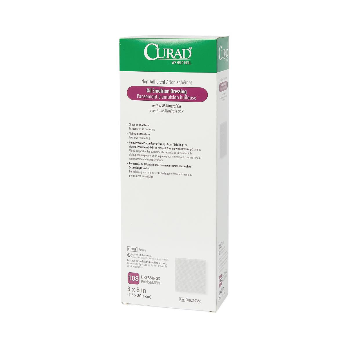 CURAD Nonadherent Sterile Oil Emulsion Dressings