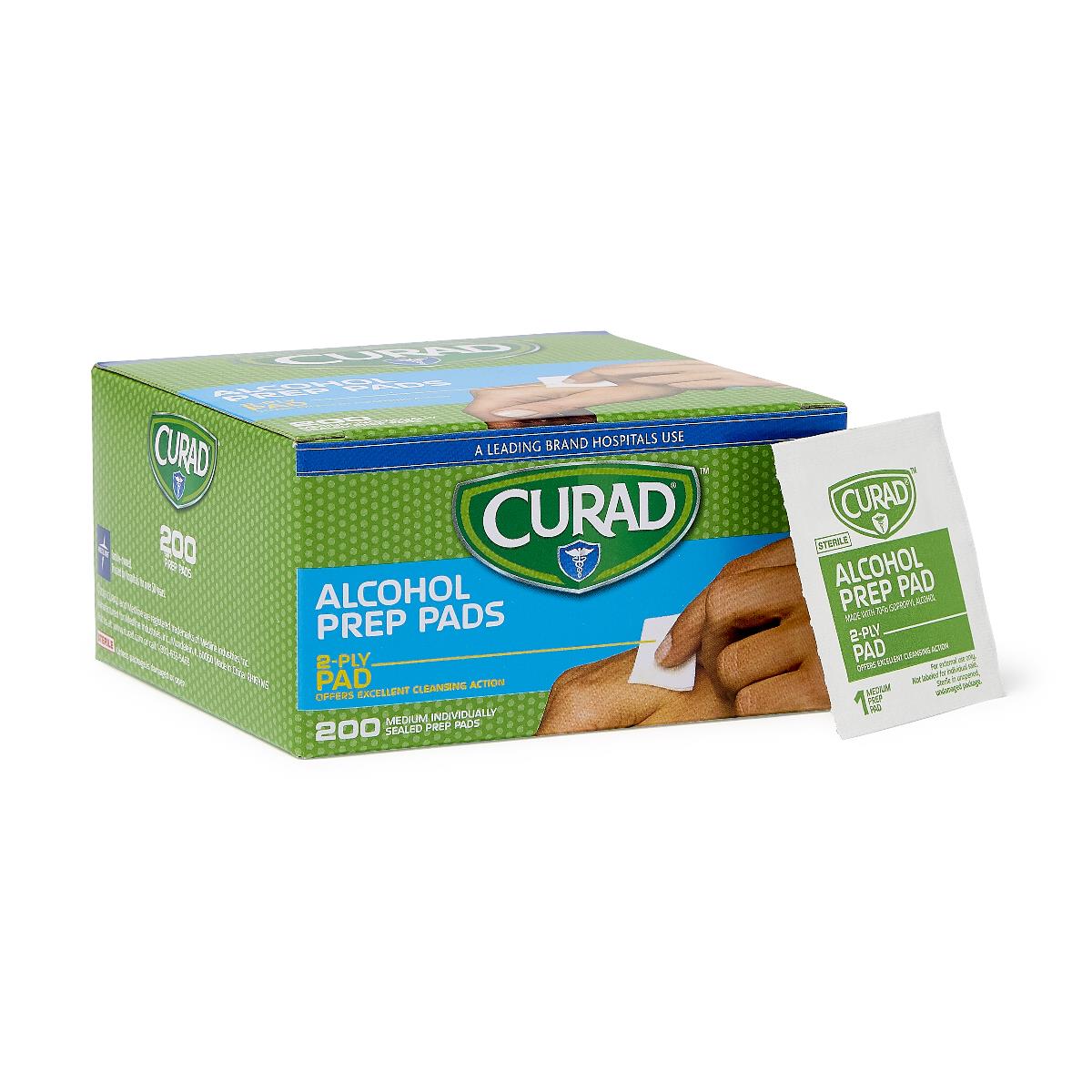CURAD Medium 2-Ply Sterile Alcohol Prep Pads