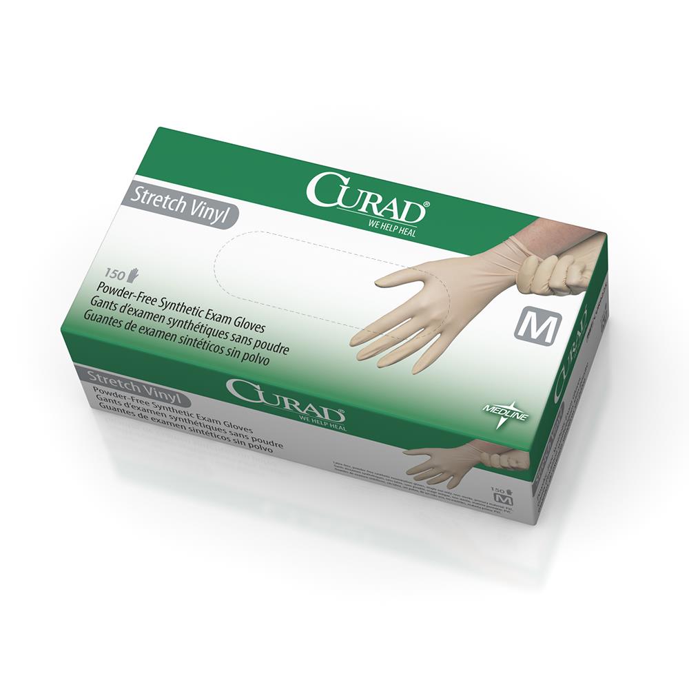 CURAD Stretch Vinyl Exam Gloves