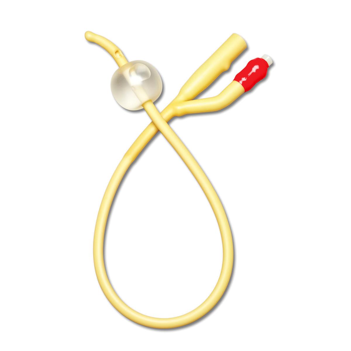 Medline Silicone-elastomer Coated Latex Foley Catheter With Coude Tip, 2-way, 18 Fr, 10 Ml