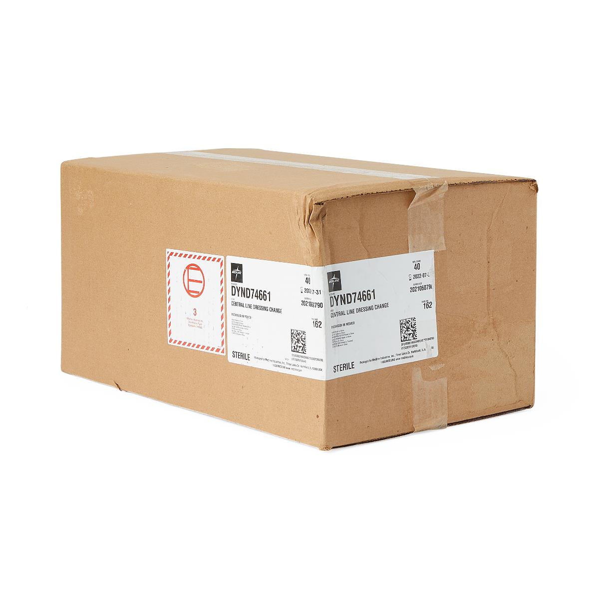 Medline Central Line Dressing Trays with Alcohol/PVP Swabsticks