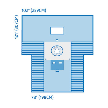 Sterile C-Section Drape with Viewing Window