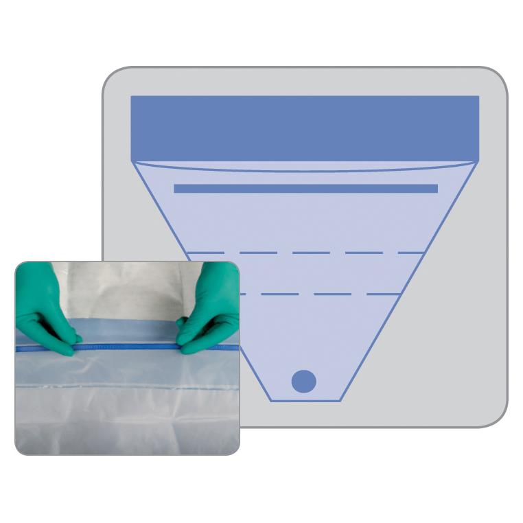 Invisishield Fluid Surgical Pouches with Drainage Ports - BeHope