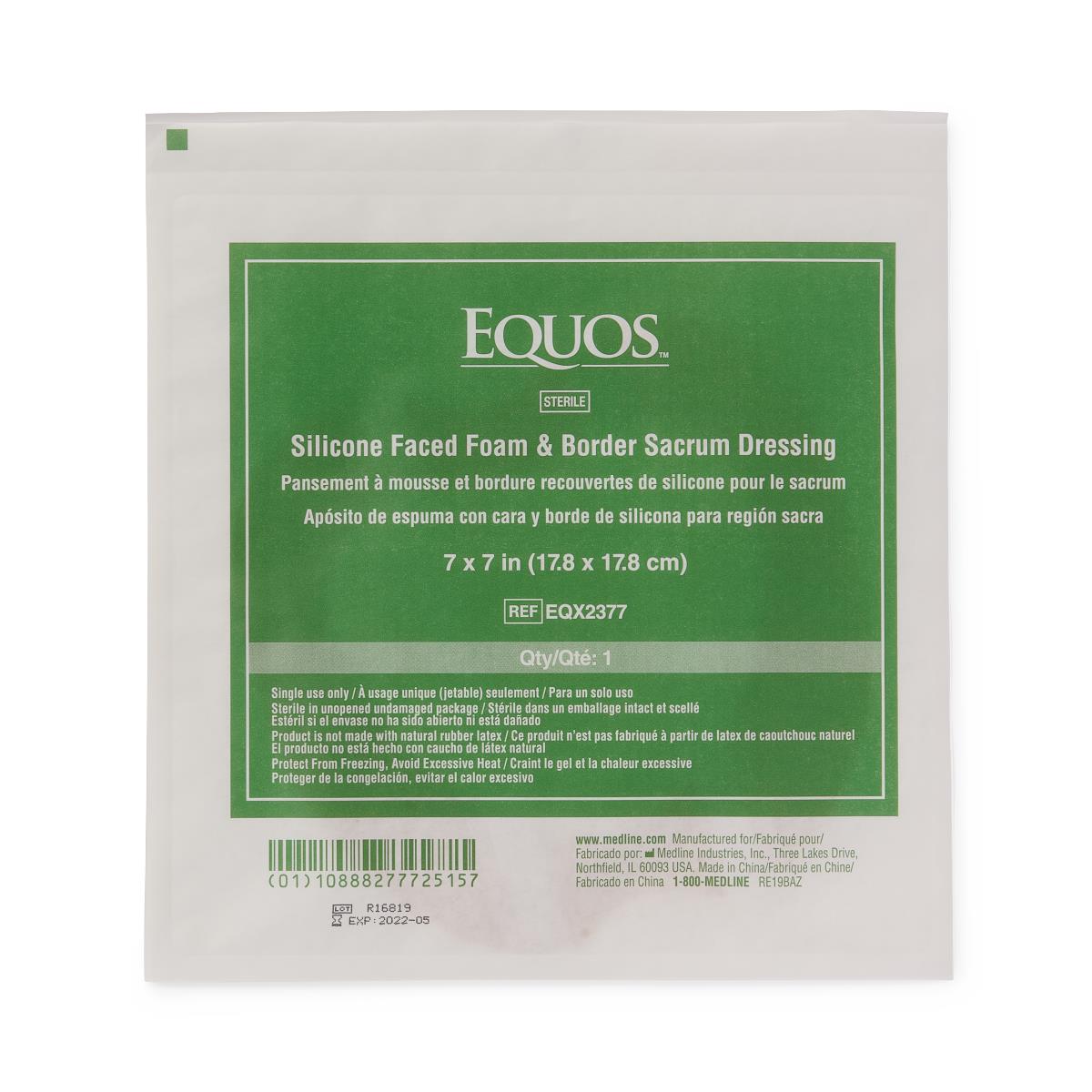 Equos 5-layer Square Foam Wound Dressings With Silicone Adhesive - BeHope