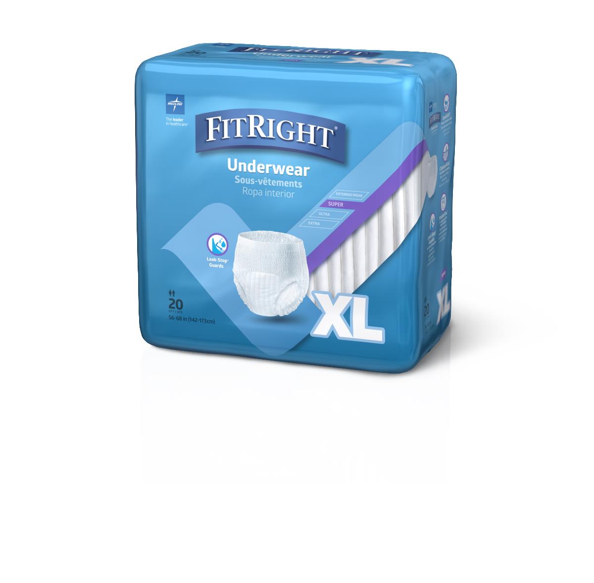 Fitright Super Adult Incontinence Underwear, close-up of material texture and absorbency.