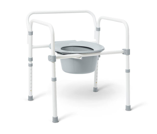 Medline 3-in-1 Elongated Folding Commode - BeHope