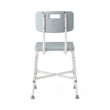 Medline Heavy Duty Bariatric Shower Chair with Back, close-up of non-slip feet.