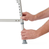 Medline Heavy Duty Bariatric Shower Chair with Back, angled view, showing seat and backrest.