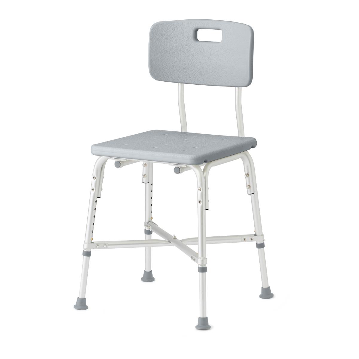 Medline Heavy Duty Bariatric Shower Chair with Back, detail of textured seat surface.