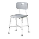 Medline Heavy Duty Bariatric Shower Chair with Back, detail of textured seat surface.