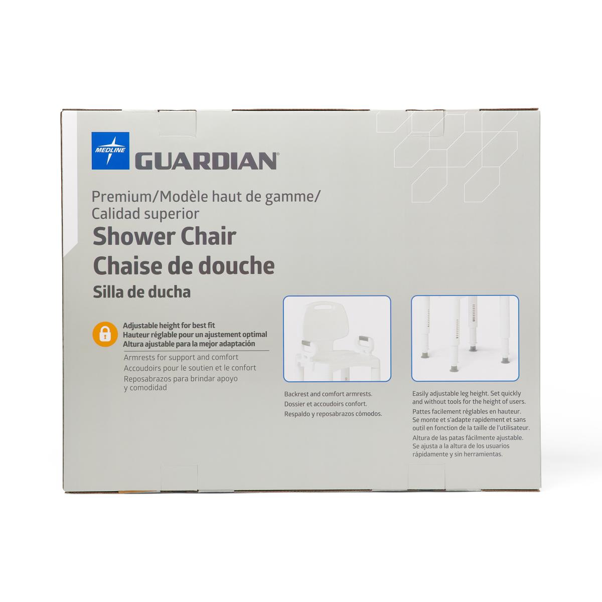 Medline Shower Chair with Arms and Back