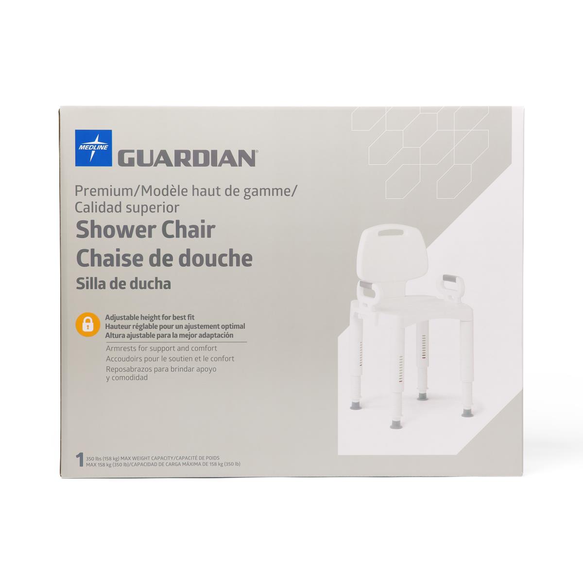 Medline Shower Chair with Arms and Back