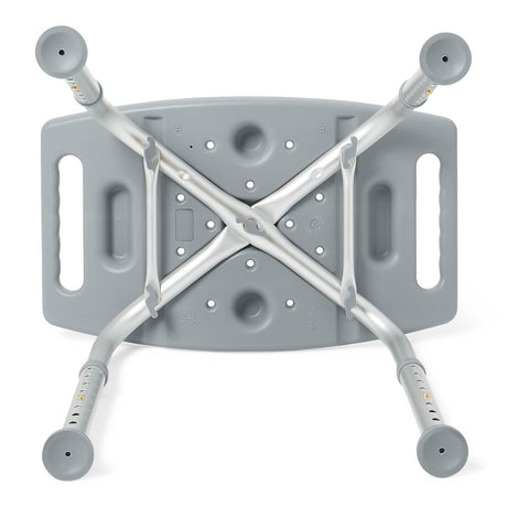 Medline Guardian shower chair/bench without back, angle view.